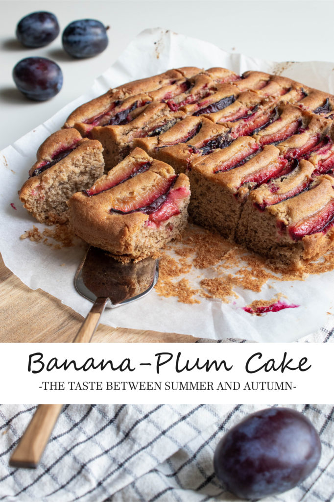 Banana plum cake is the perfect dessert recipe at the end of summer